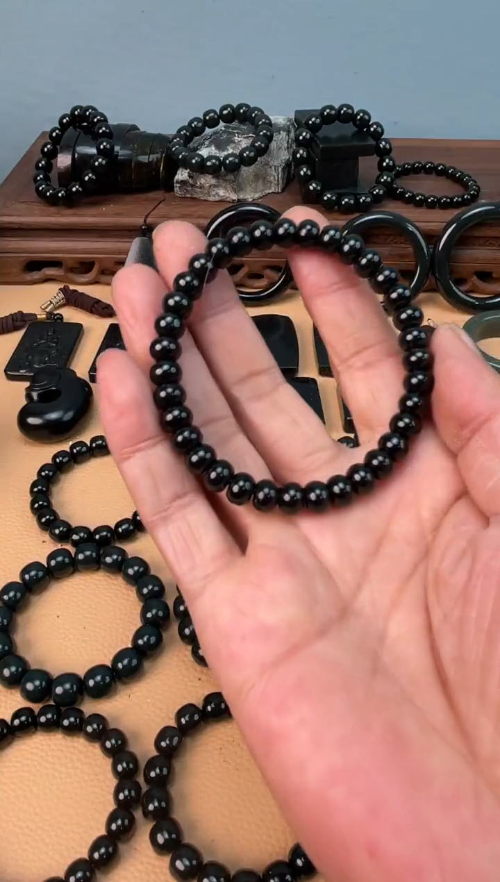 未镶嵌手串和田玉皮勒村老矿塔青卡8