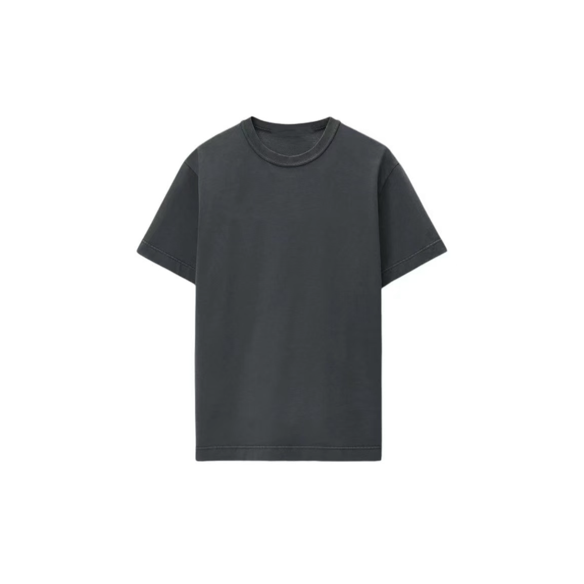 Millonthe【王王印花】25s炭灰色印花字母短袖男女同款290g