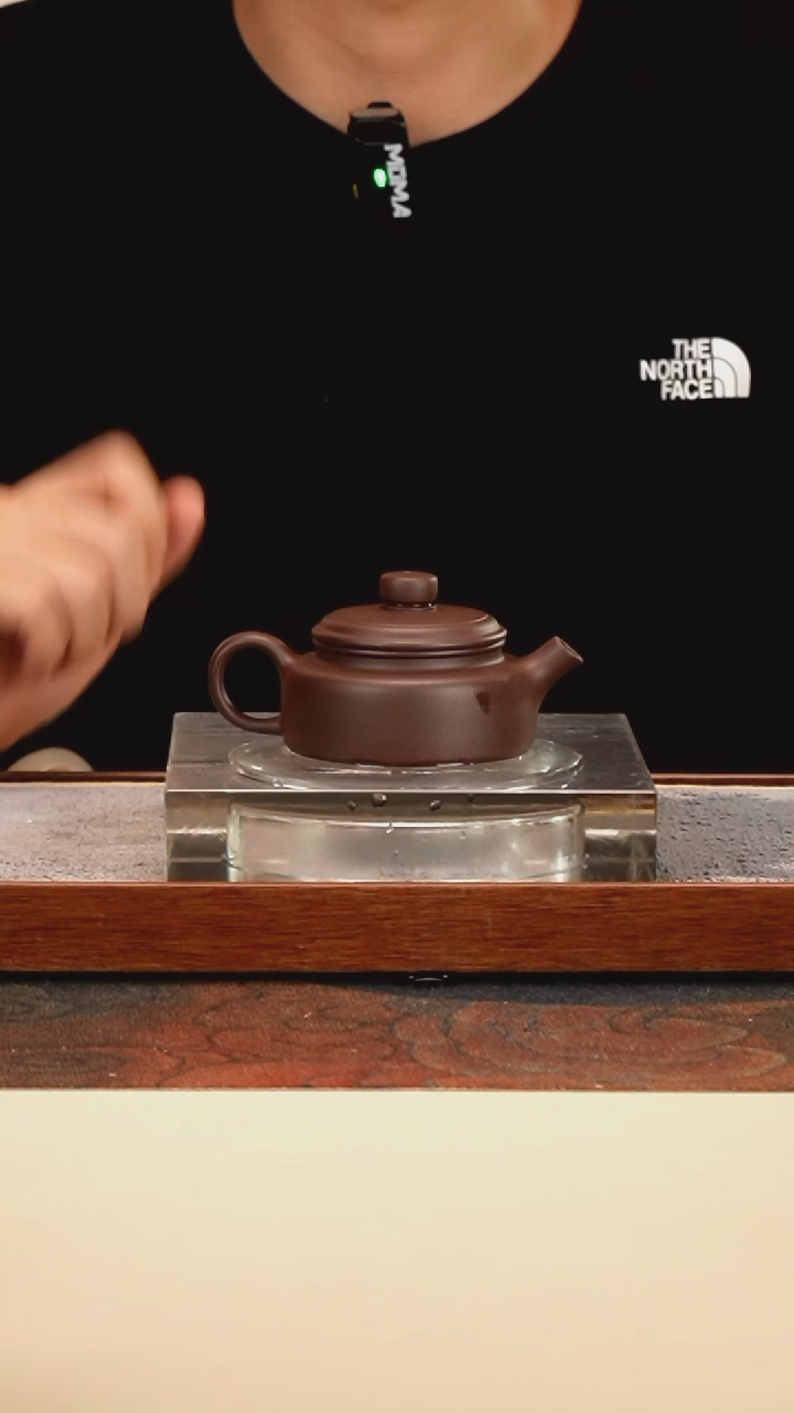 茶壶紫砂矮德钟深井紫泥90cc内推孔