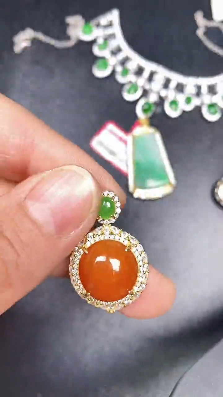 银S925镶嵌戒指翡翠3190