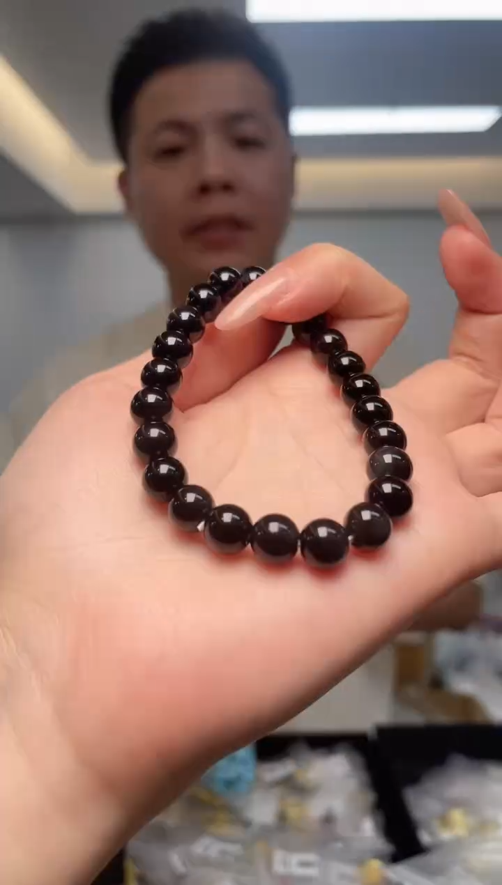 【闪购商品】黑曜岩手串未镶嵌（多样性单个发货）