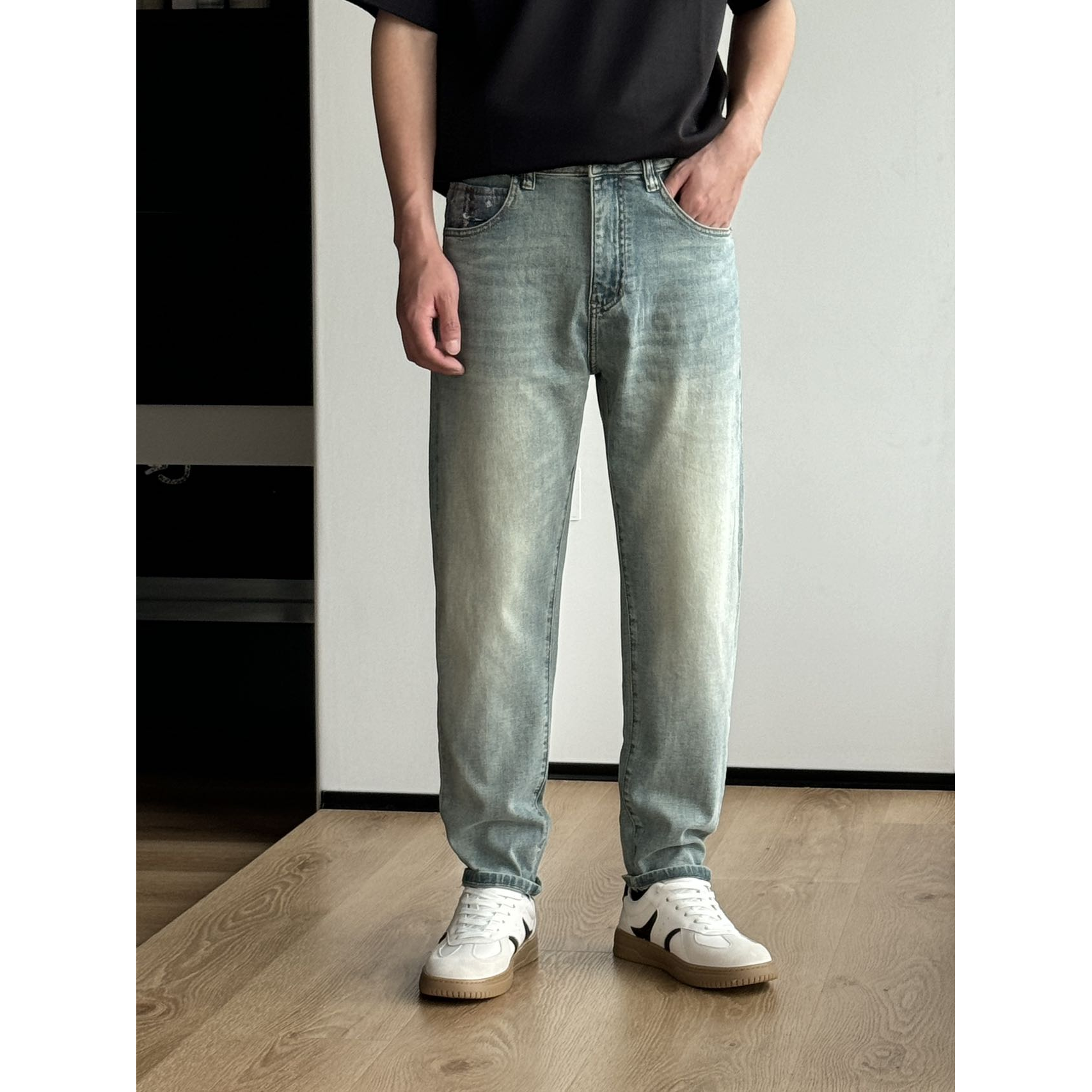 2025夏季新款三尺水洗牛仔裤3317简单休闲百搭日常男