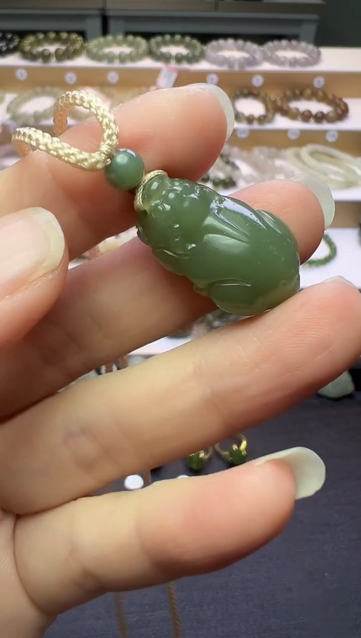 颈饰未镶嵌和田玉164号链接约卡25*14*9