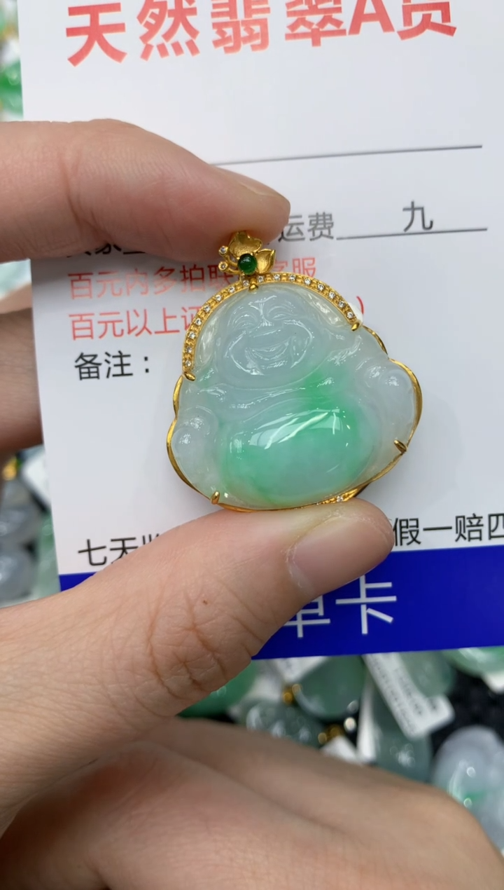 【闪购商品】翡翠颈饰18K金镶嵌11111111