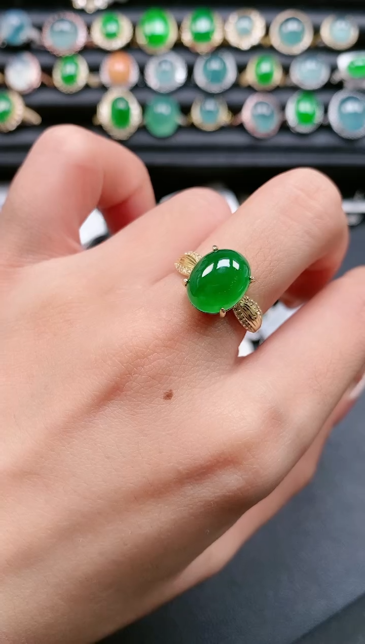 【闪购商品】翡翠戒指银S925镶嵌111111
