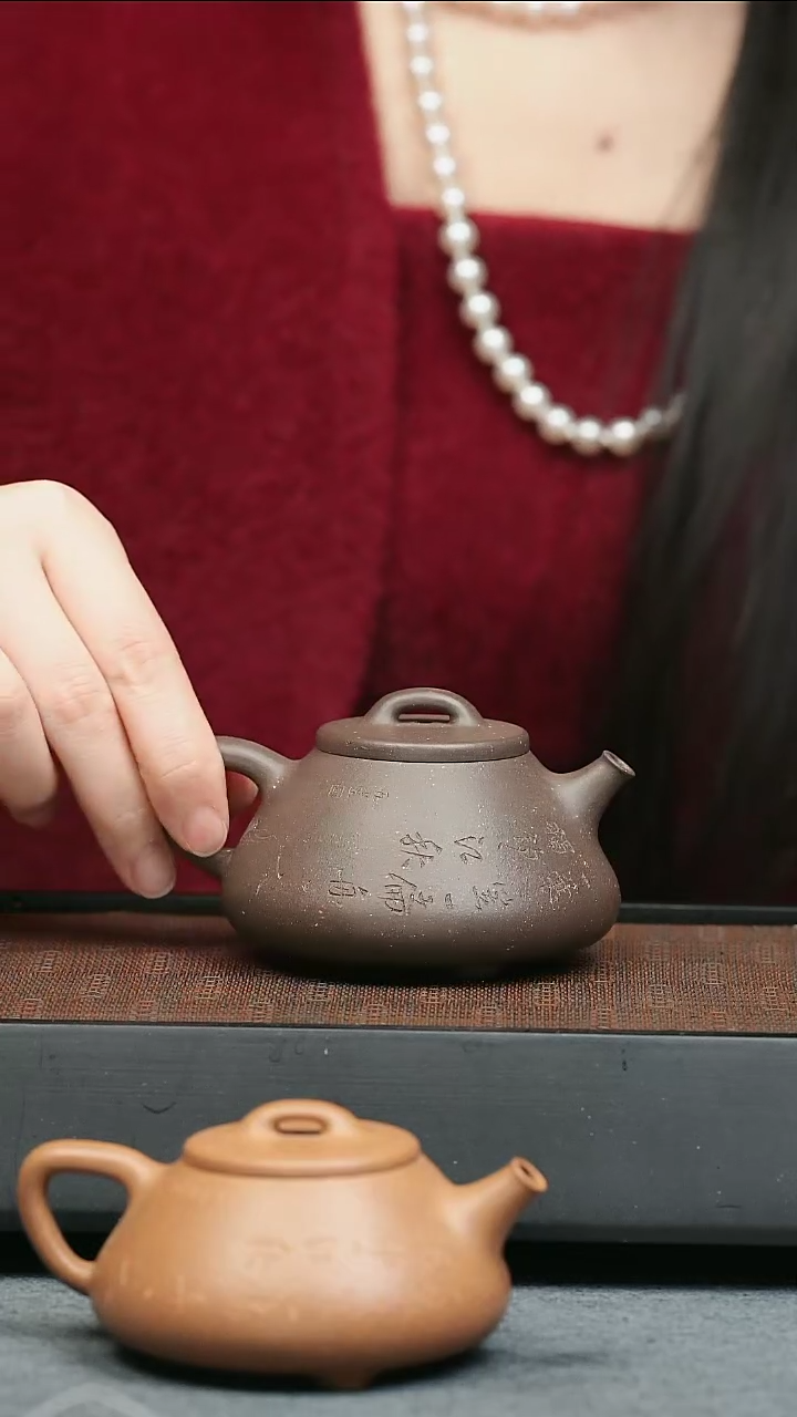 【闪购商品】紫砂茶壶五堂 心舟小瓢-刻