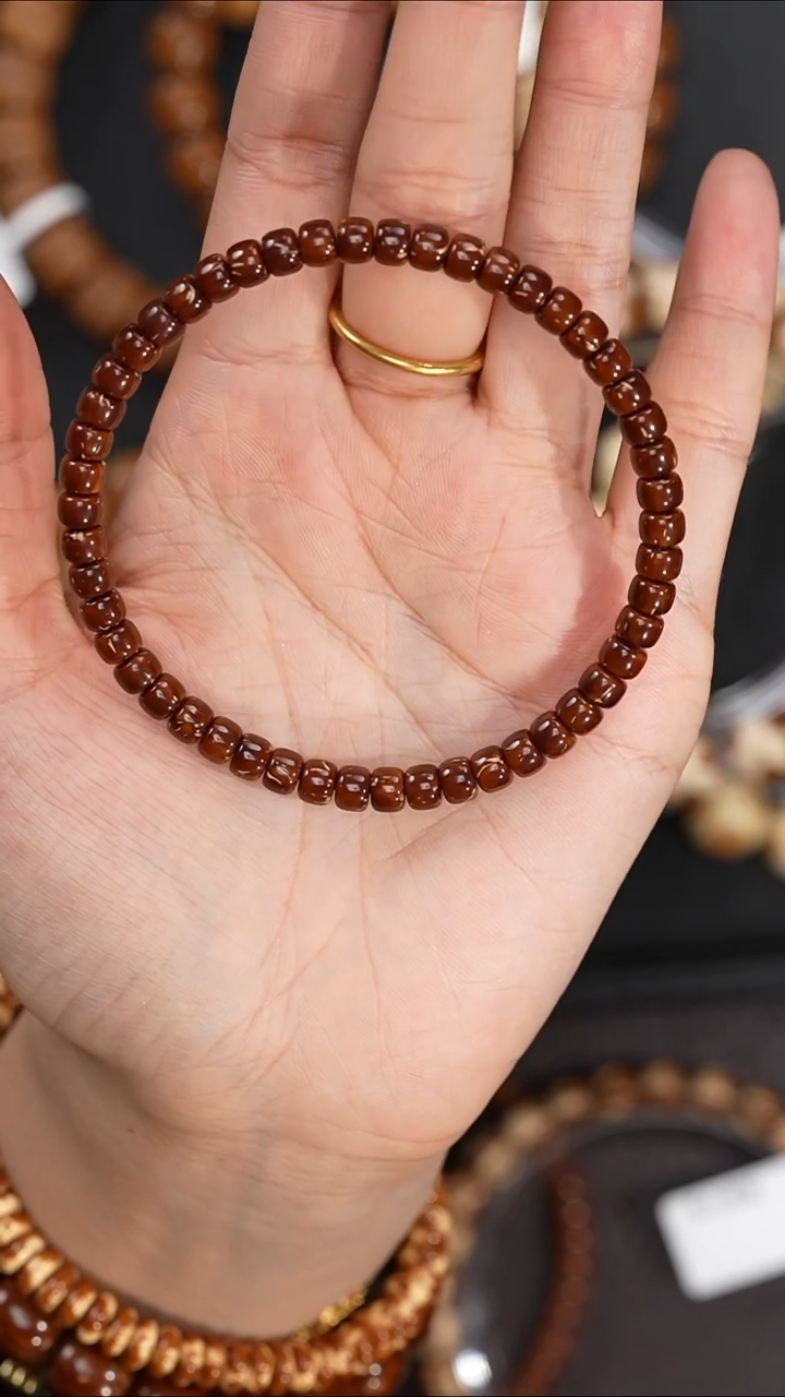 手串紫金鼠5.5mm红皮纯肉实心鼠