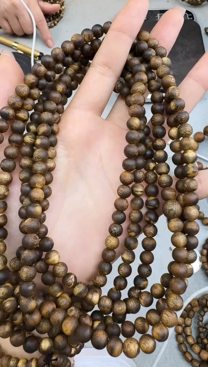 沉香手串0719紫棋圆珠多圈多样性发一