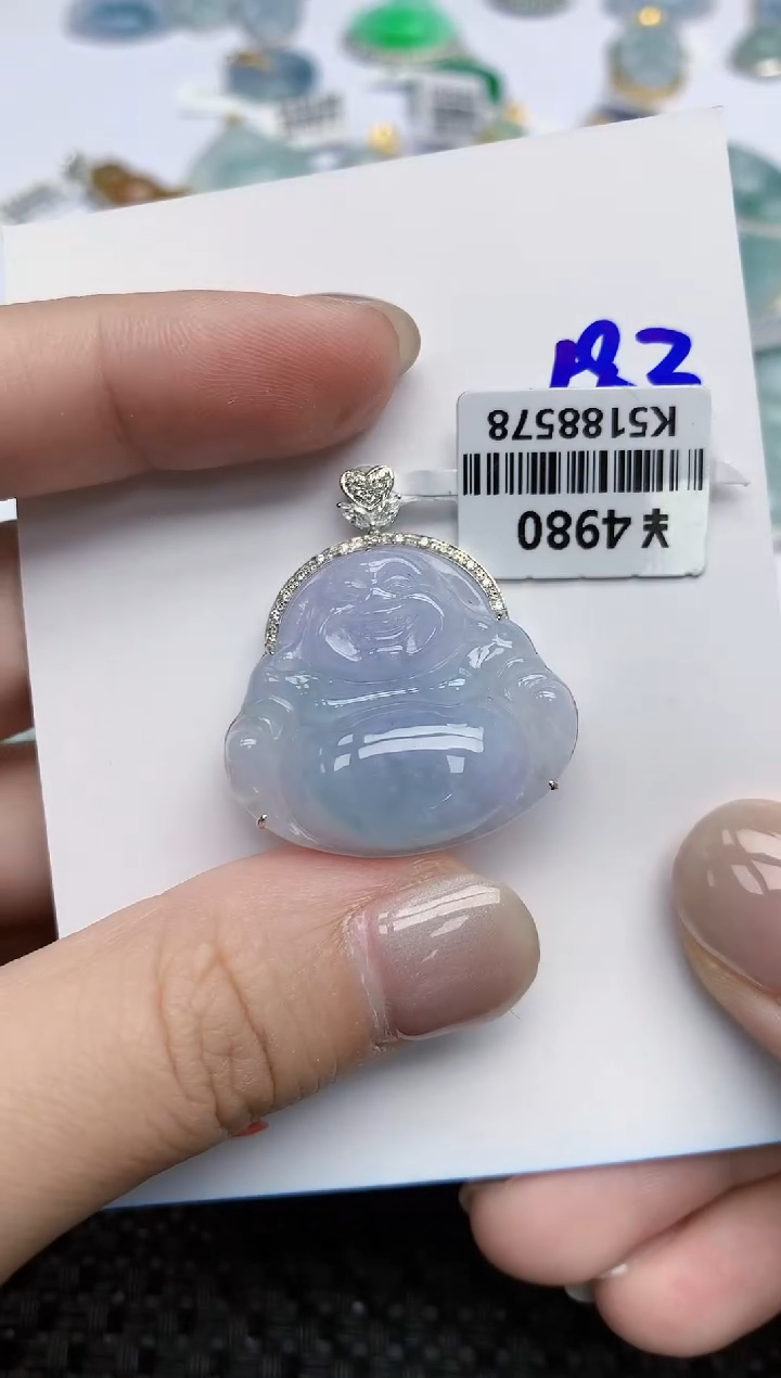 【闪购商品】翡翠颈饰18K金镶嵌天然翡翠A货