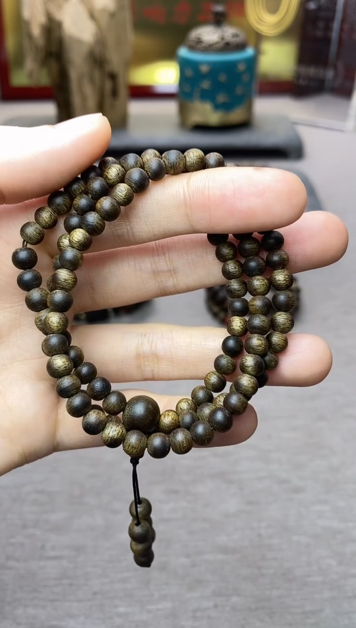 【闪购商品】沉香手串顺化紫棋0.5×108沉水