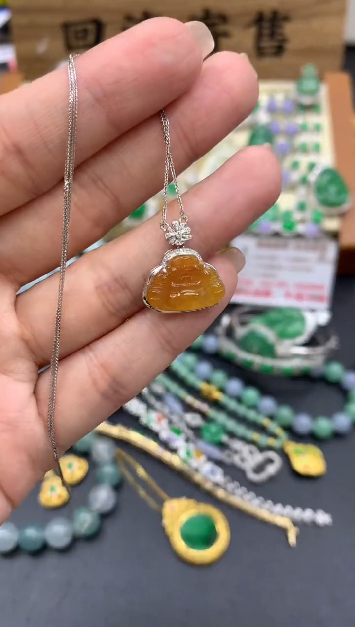 【闪购商品】翡翠颈饰18K金镶嵌301-中国好珍宝