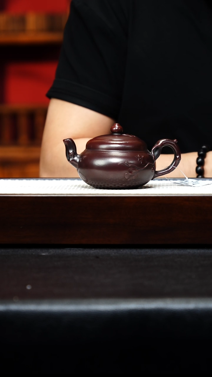 茶壶紫砂宜兴紫砂 葫芦 龙山古乌泥 冯小俊 h150