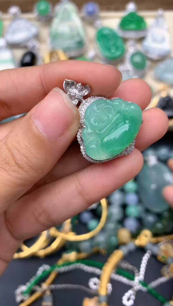 【闪购商品】翡翠颈饰18K金镶嵌315-中国好珍宝