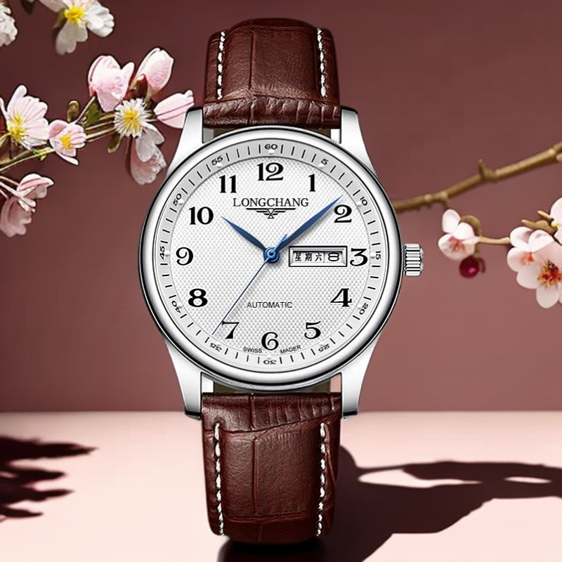 全新未使用/ LONGCHANG/皮带/双日历/表径41mm/全自动机芯腕表