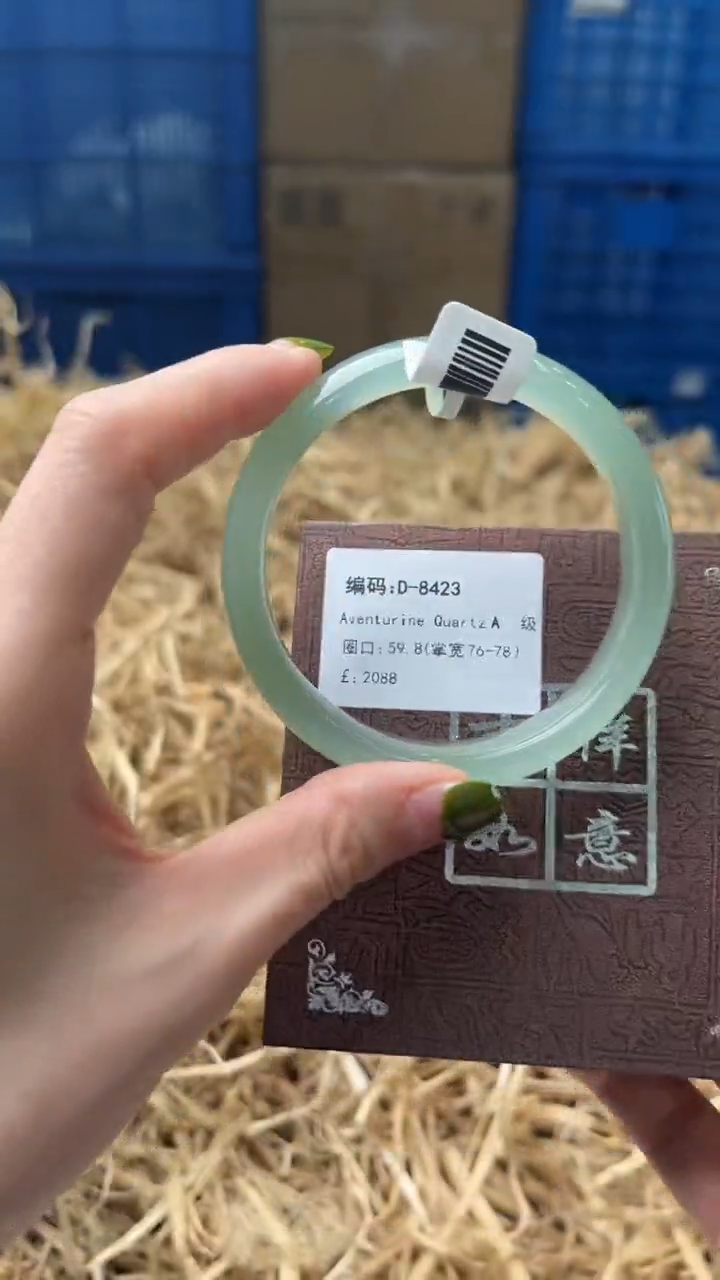 未镶嵌手镯石英质玉D8423