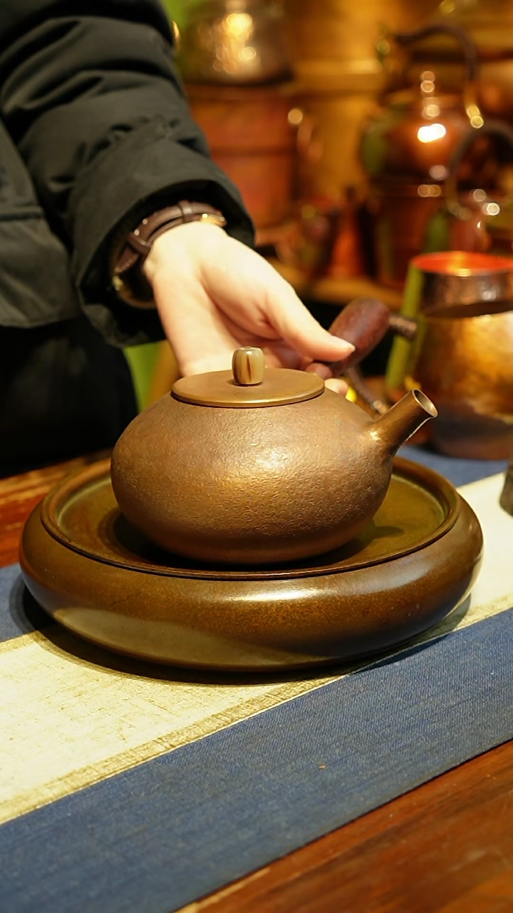 【闪购商品】紫铜800毫升唐羽烧水壶