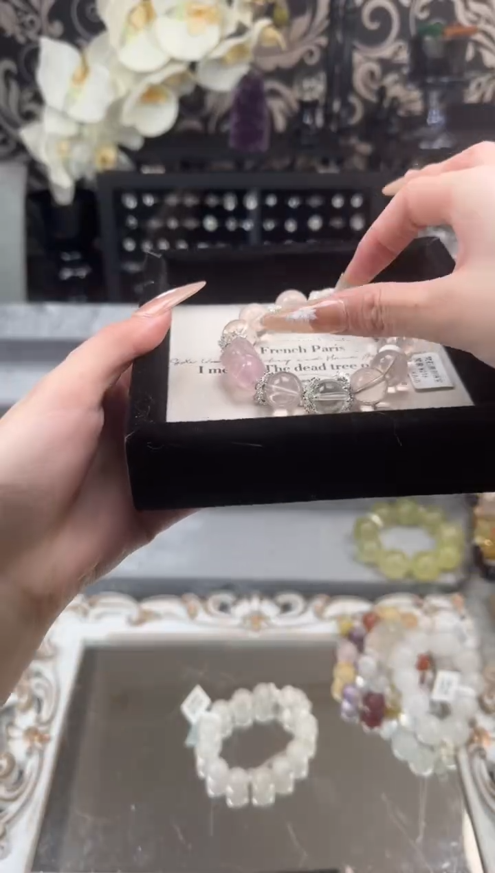 【闪购商品】烟晶手链银S925镶嵌天然水晶 多样性发货