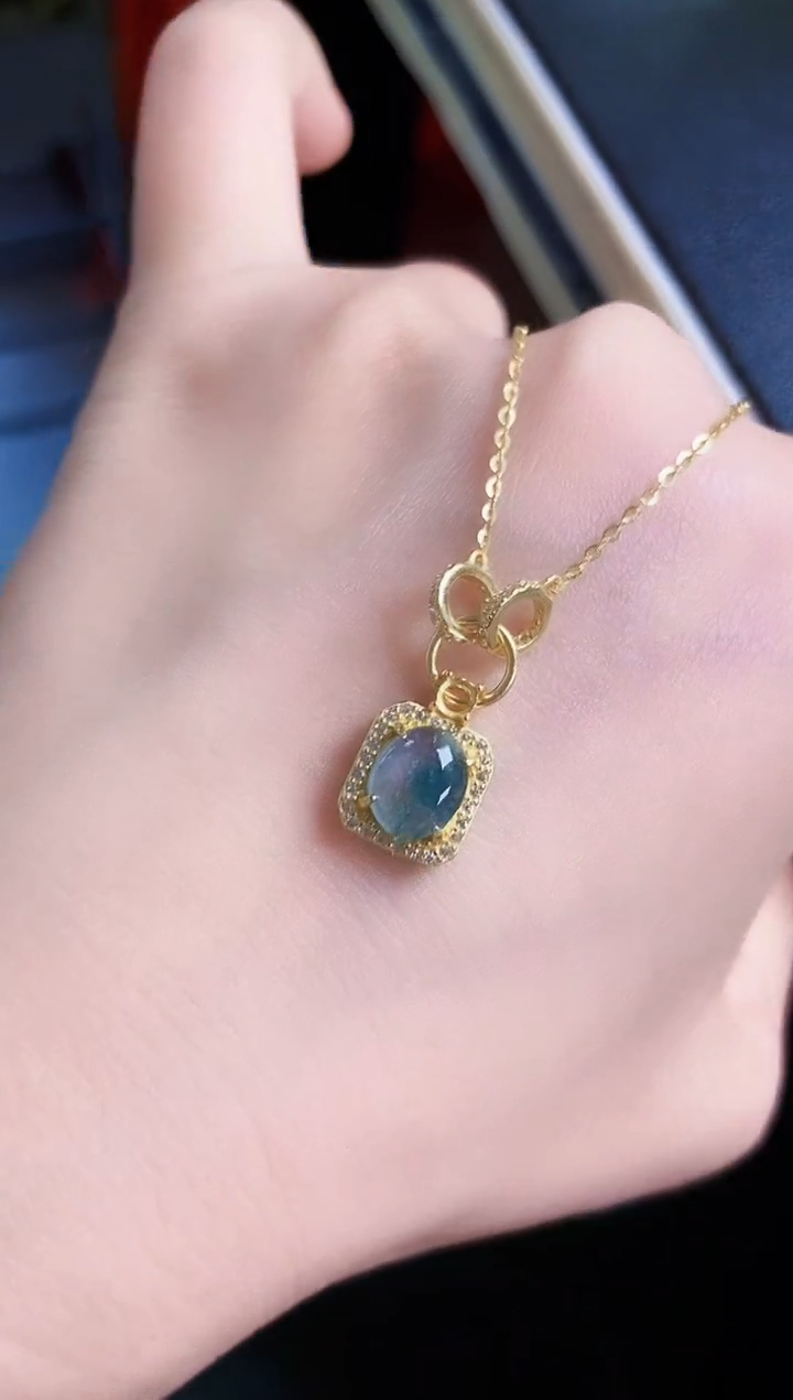 【闪购商品】翡翠银S925镶嵌颈饰464564