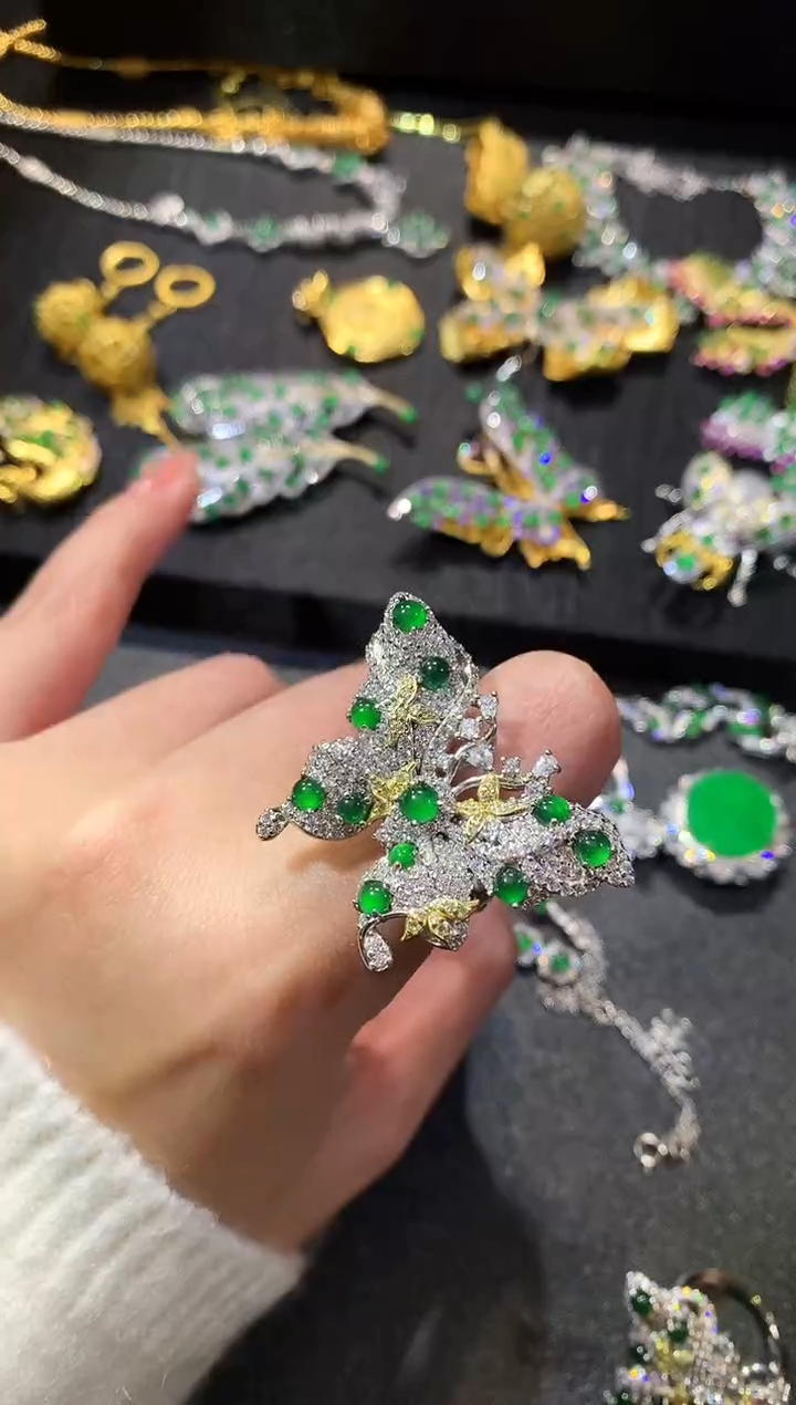 【闪购商品】翡翠戒指银S925镶嵌132戒指（多样性发货一件