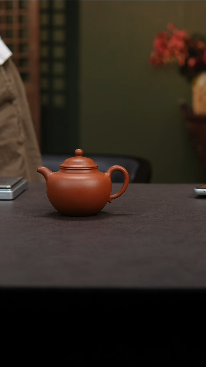 茶壶紫砂棟微瑕秋水赵庄朱泥130cc