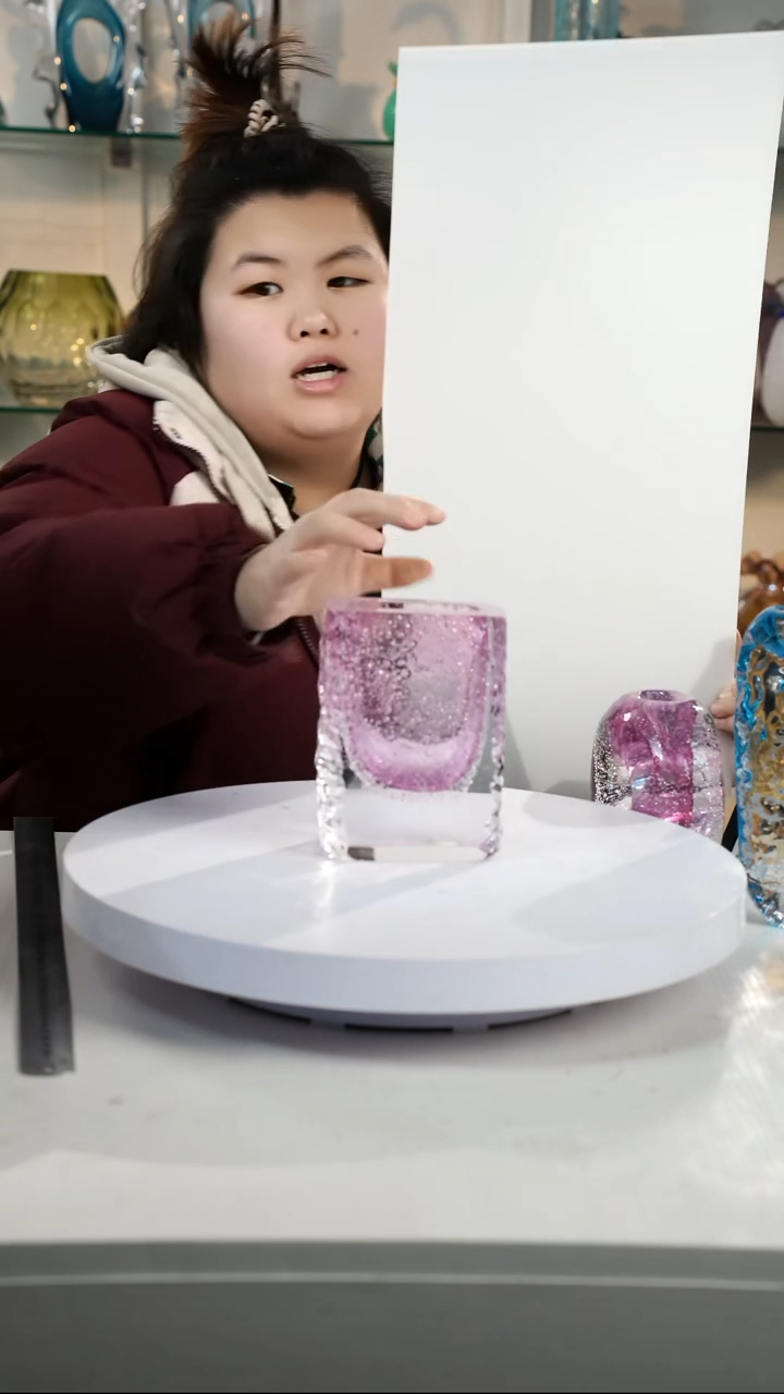 【闪购商品】琉璃【弘扬】高15轻奢琉璃花器正常手工痕迹