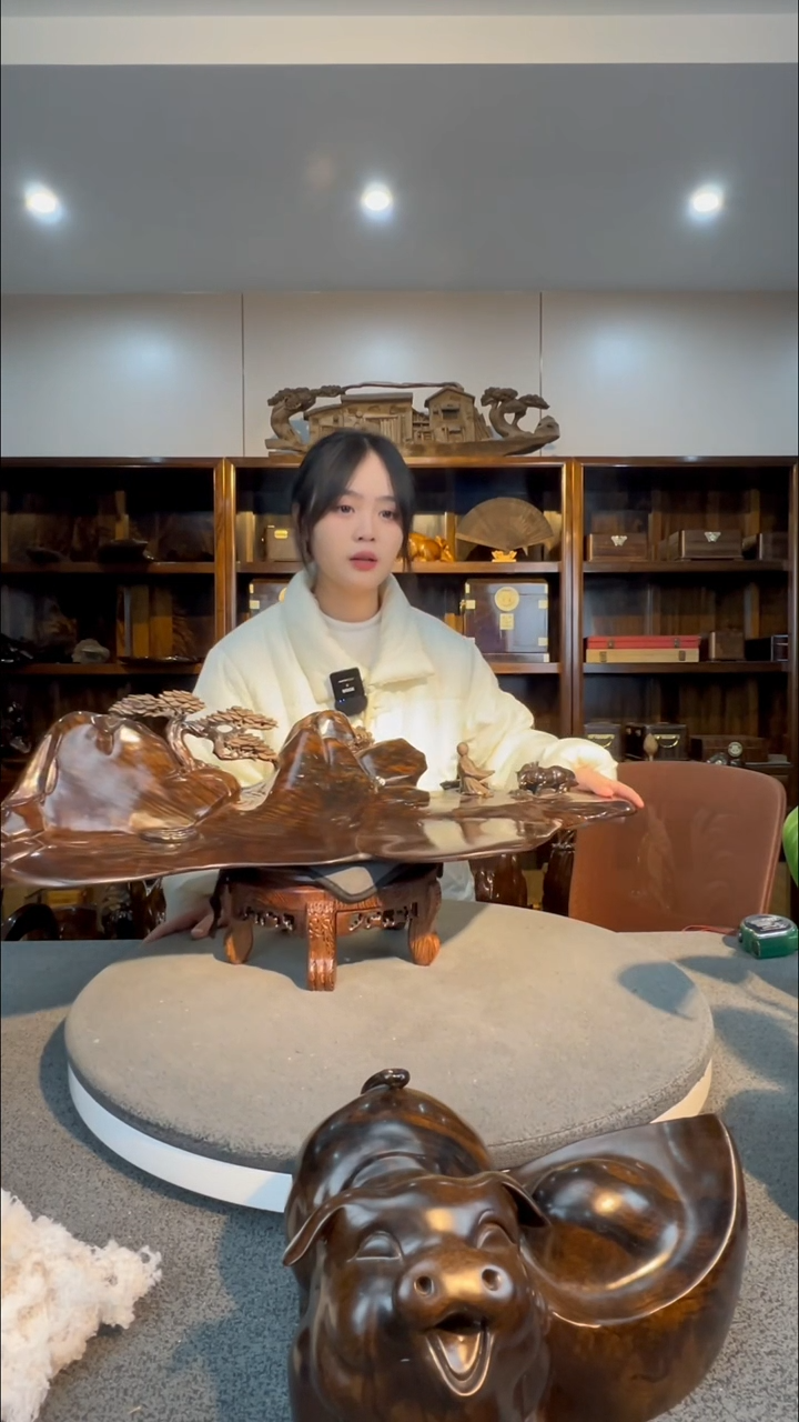 【闪购商品】金丝楠木雕求学问道