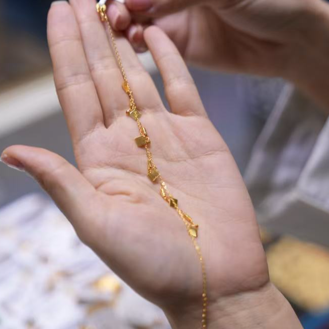 【巧玲专属】足金999亮面烟花手链 经典时尚百搭 3.01