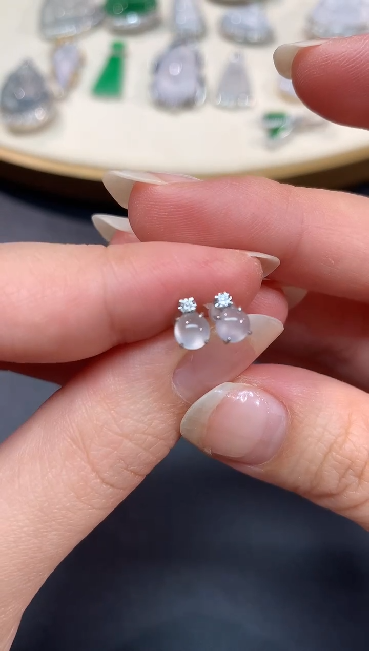 【闪购商品】翡翠耳饰18K金镶嵌A500|980