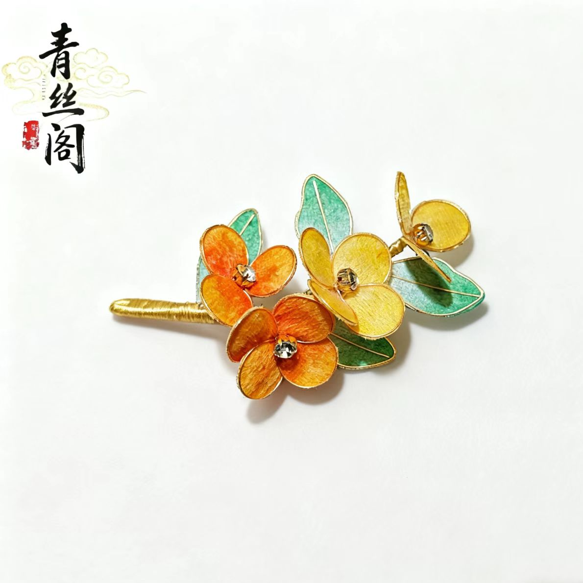 【非遗手作】古风饰品古风发饰绒面发饰古风古装发饰仙气（孤品B624 
