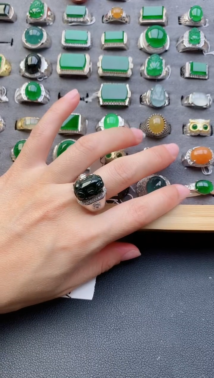 【闪购商品】翡翠戒指银S925镶嵌1212