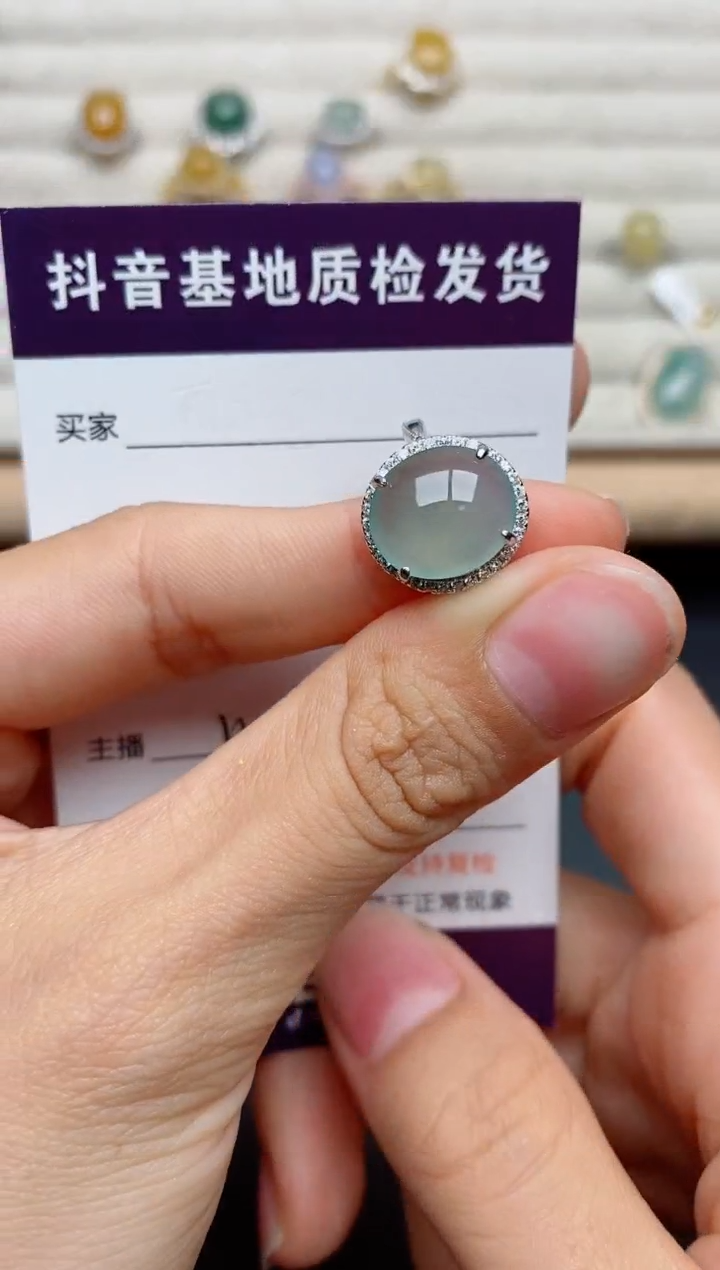 翡翠戒指银S925镶嵌.....