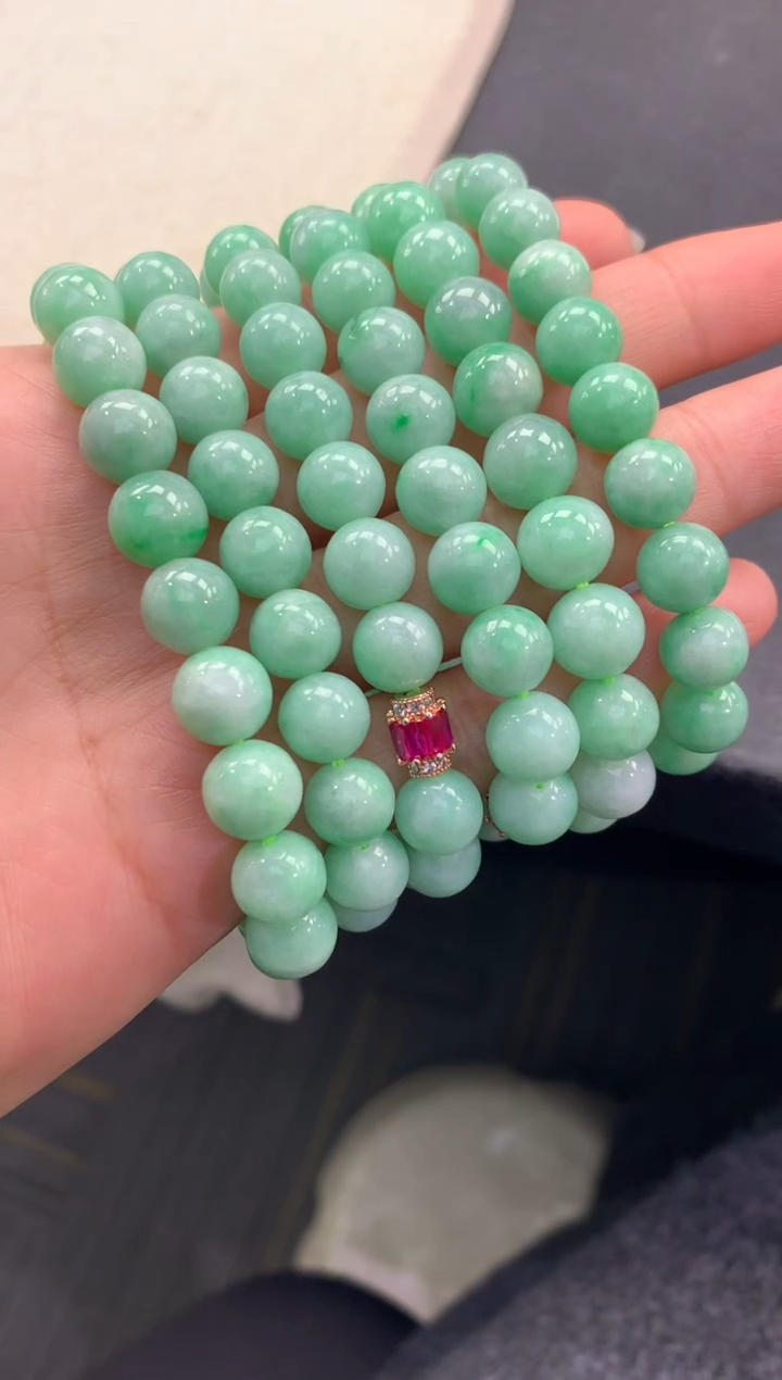 未镶嵌手串翡翠FC484 翡翠手串 多样性发其一