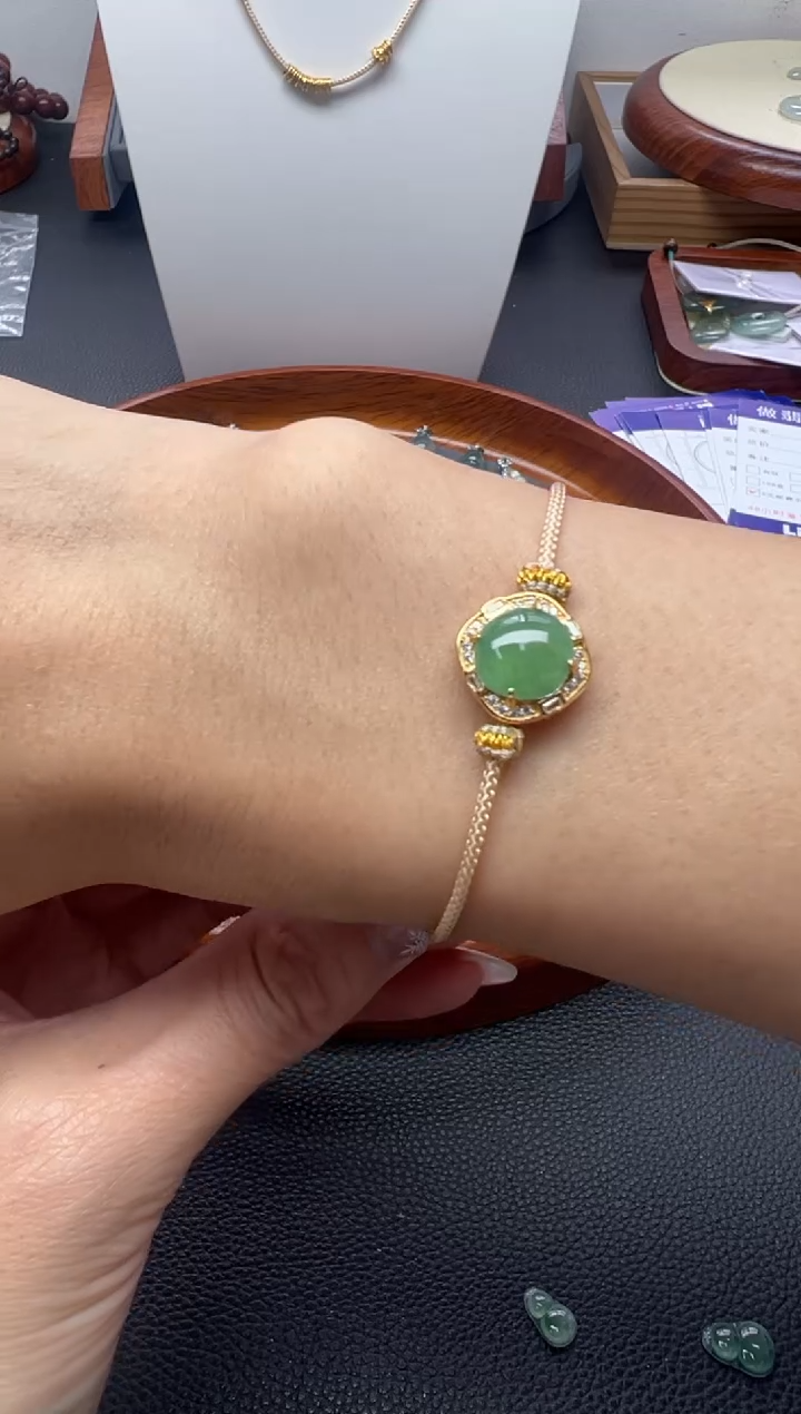 颈饰银S925镶嵌翡翠（12号）纯天然A货缅甸翡翠 