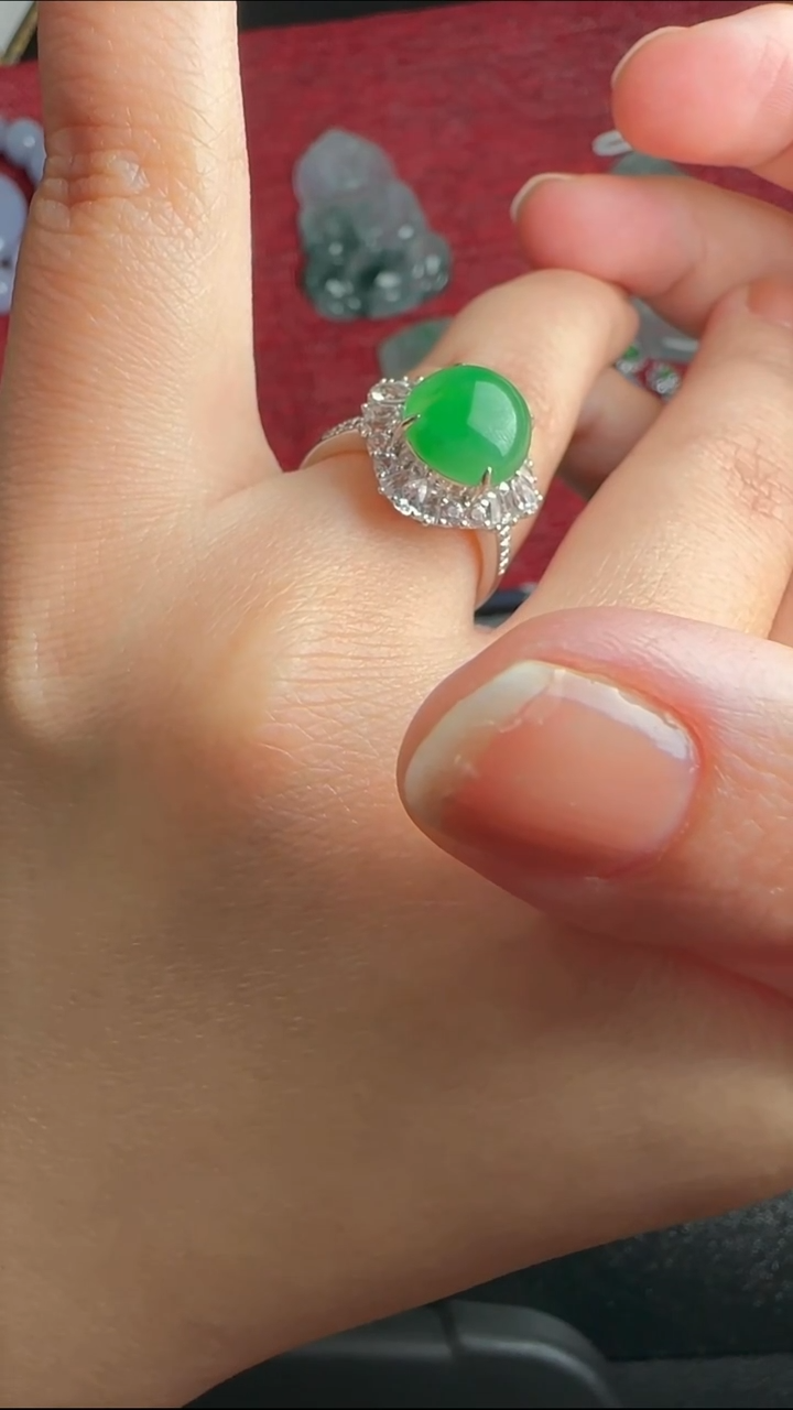 【闪购商品】翡翠戒指18K金镶嵌WY0214214