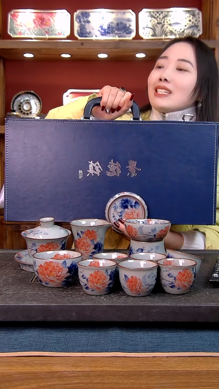 礼盒款11件套 老陶泥开片纹陶瓷茶具