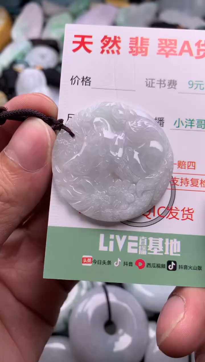 翡翠未镶嵌吊坠(不含链)1
