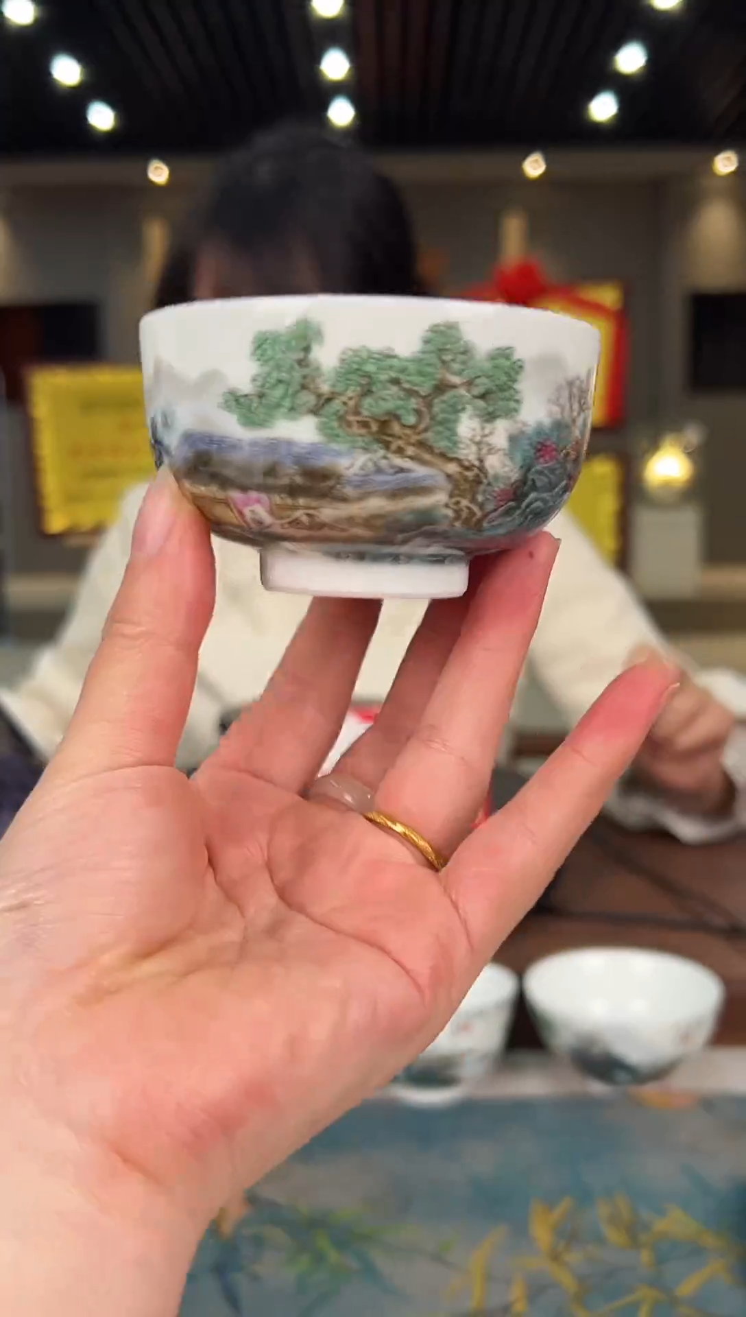 【闪购商品】摆件BZ-00062/锦绣河山杯杯杯