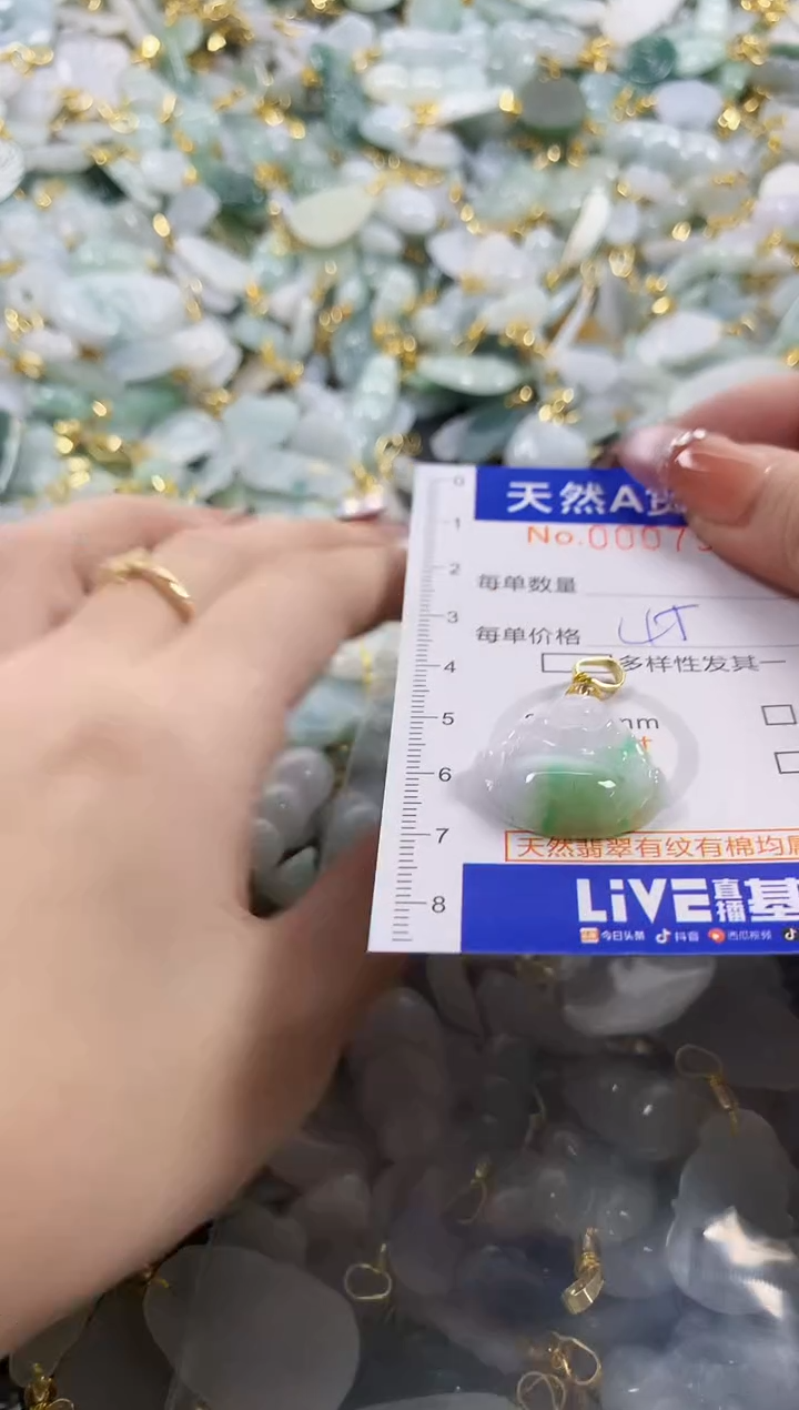 颈饰未镶嵌翡翠欢*吖天然A货翡翠