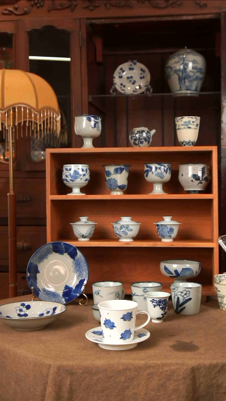 【闪购商品】杯碟青花陶瓷一杯一碟176号