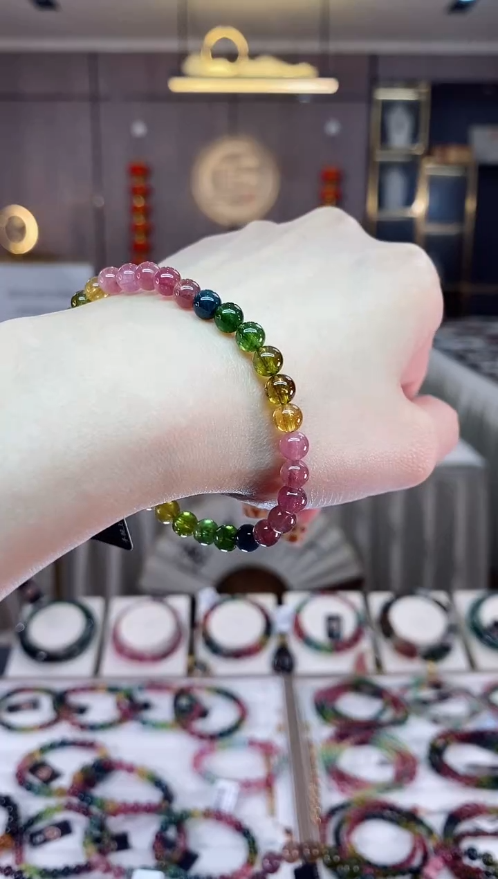 【闪购商品】碧玺单圈手串5mm+未镶嵌一物一证dan