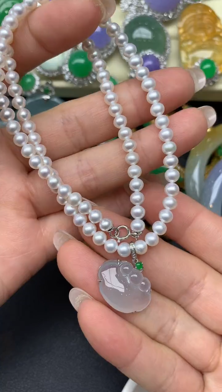 翡翠18K金镶嵌颈饰242-七夕珠宝季