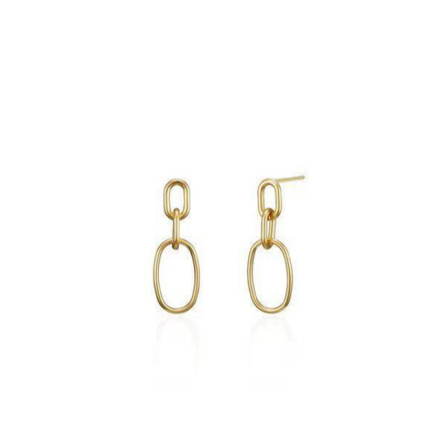 全新未使用  小花佳珊TP008679设计师品牌RU 耳钉 一对 金色04