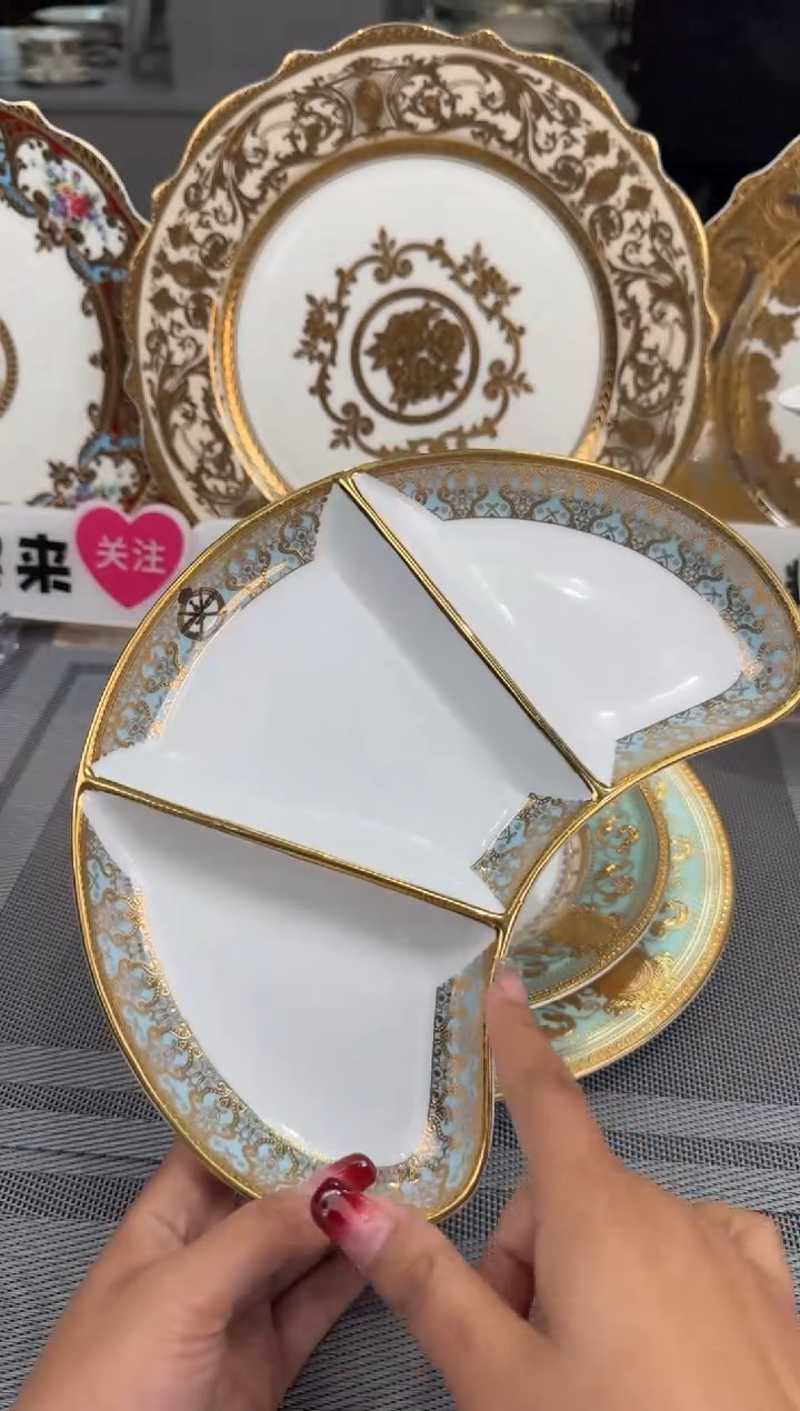 【闪购商品】瓷片三格点心盘  福利价