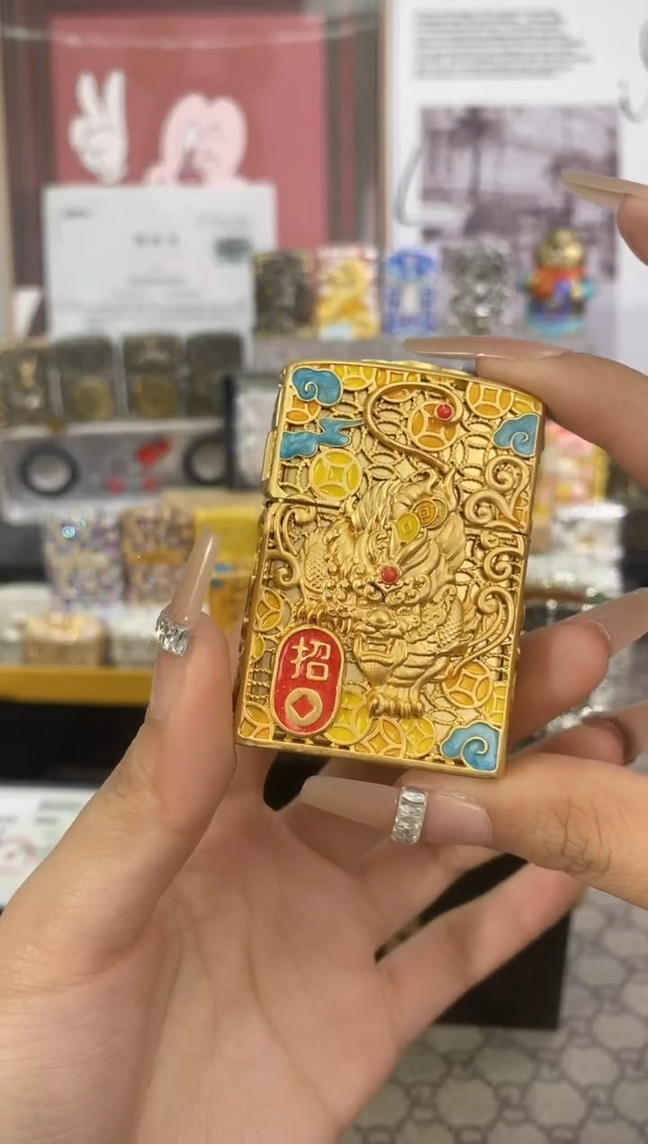 镜面八方貔貅zippo