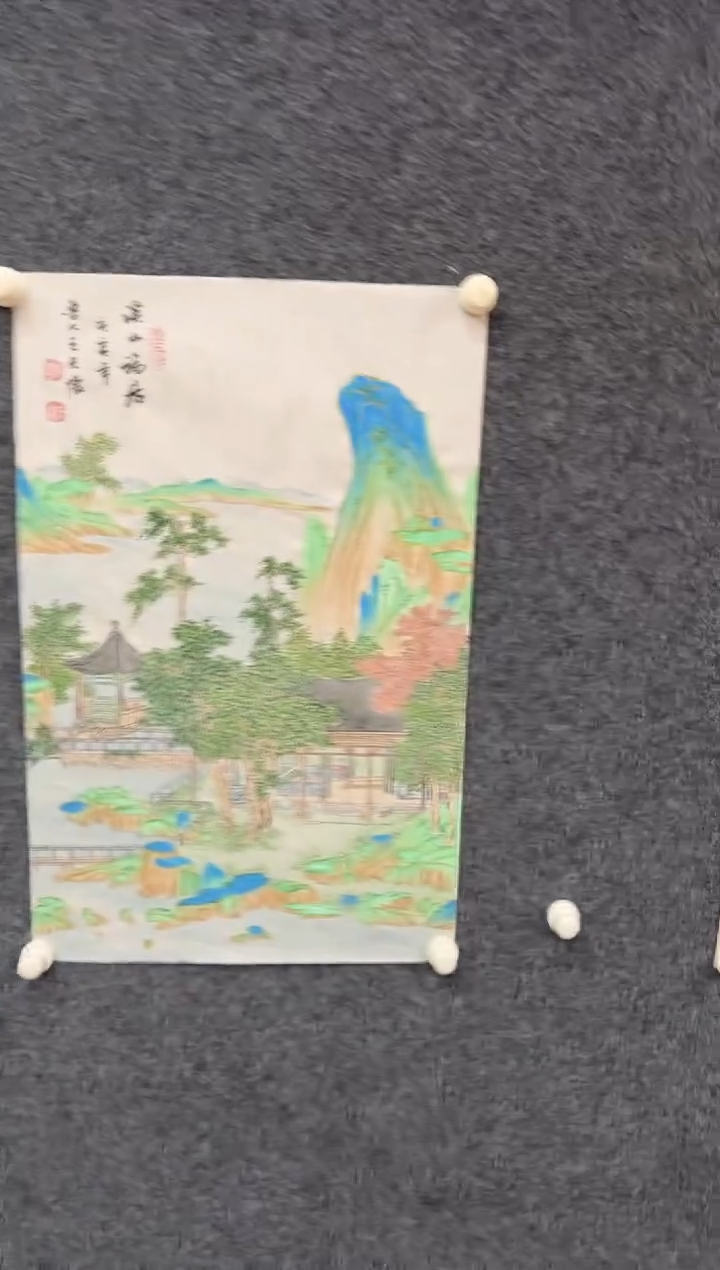 【闪购商品】国画1.15-王夫怀-四尺三开界画-001