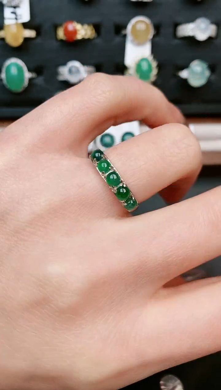 【闪购商品】翡翠戒指银S925镶嵌....