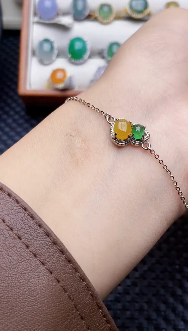 银S925镶嵌戒指翡翠4034