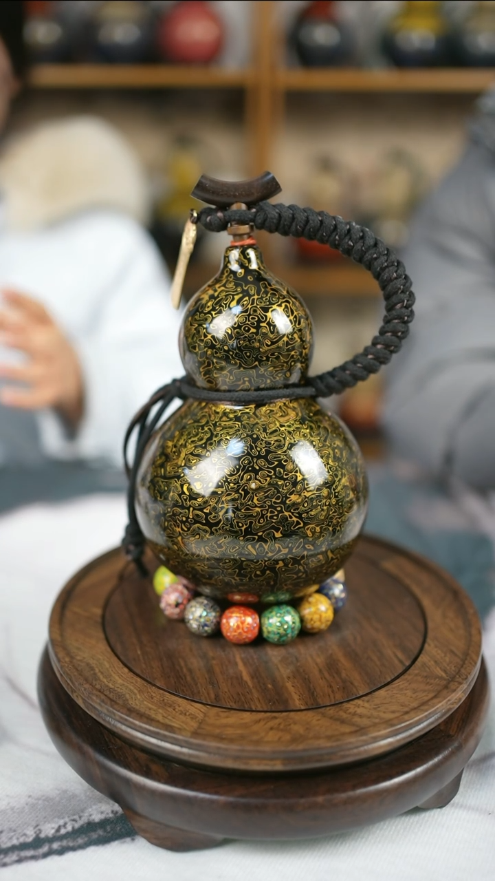 【闪购商品】060精品大漆酒葫芦送网兜漏斗