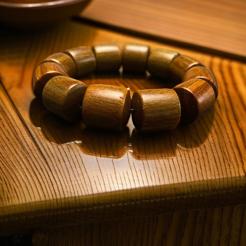 【老孙】绿檀桶珠2.0单圈手串