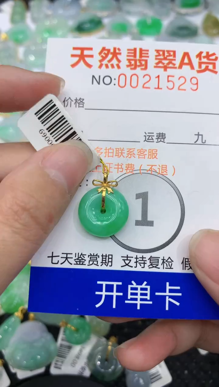 【闪购商品】翡翠颈饰18K金镶嵌111111111